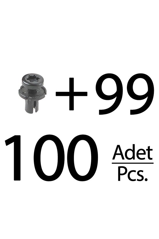 Audi ve Volkswagen için Tampon Klipsi- Kısa- 100lü