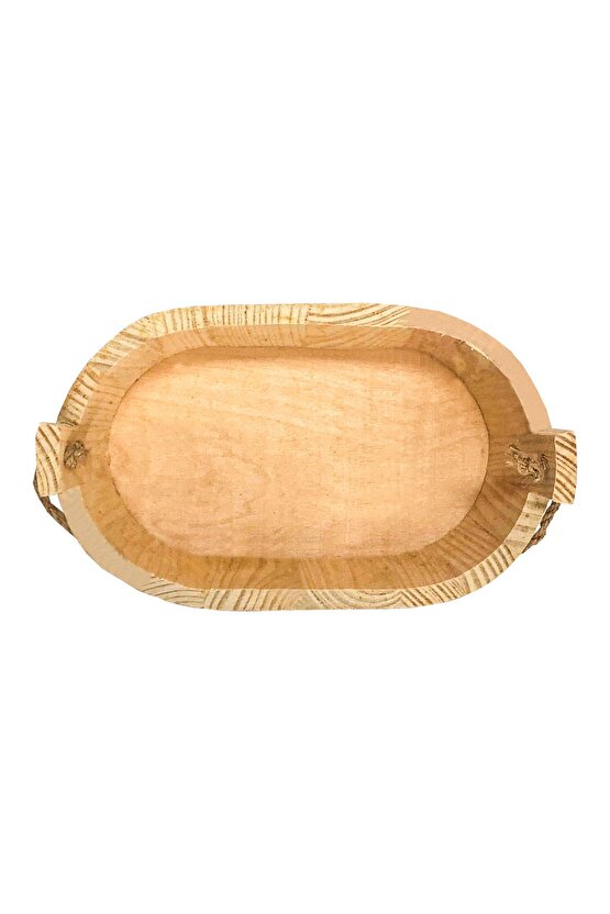 Ahşap Oval Çok Amaçlı Ham Kutu 11x18x6 Cm