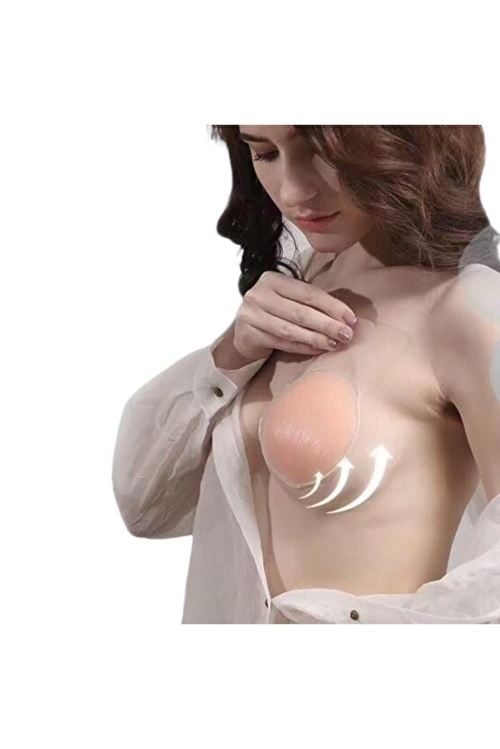 Yapışkanlı Silikon Asansör Göğüs Dikleştirici Et Sütyen