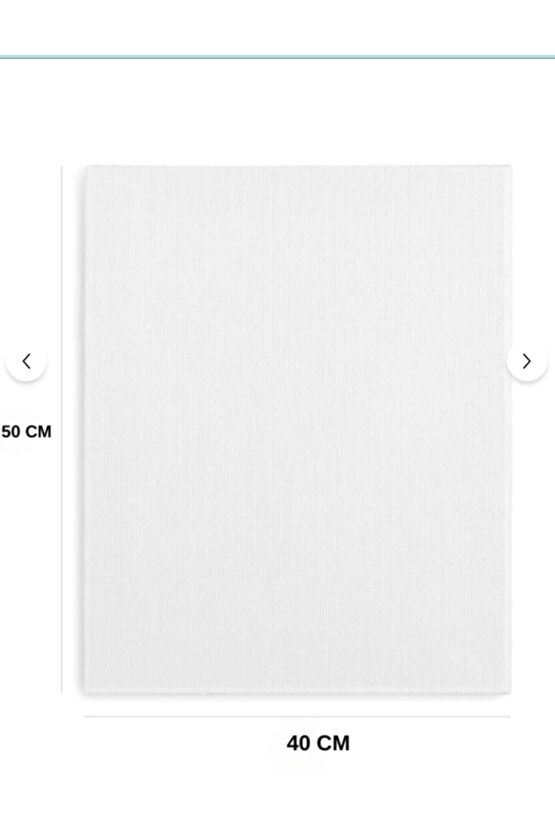 40X50 cm Arkadan Zımbalı Yüksek Kaliteli Astarlı Hazır Tuval Boş Tuval Tablo