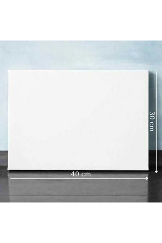 Tuvall 30x40 cm Arkadan Zımbalı Yüksek Kaliteli Astarlı Hazır Tuval Boş Tuval Tablo