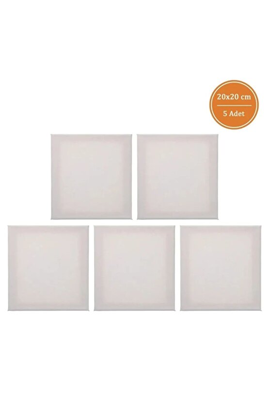 20x20 cm 5 Adet Kare Boş Tuval Tablo