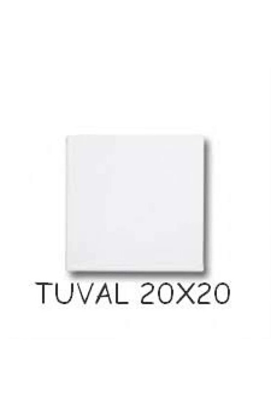 20x20cm Kare Arkadan Zımbalı Yüksek Kaliteli Astarlı Hazır Tuval Boş Tuval Tablo