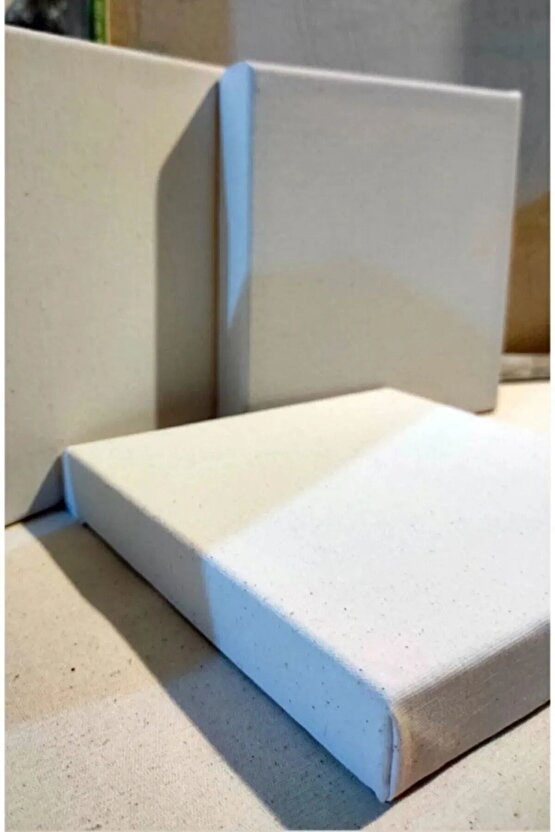 20x20cm Kare Arkadan Zımbalı Yüksek Kaliteli Astarlı Hazır Tuval Boş Tuval Tablo
