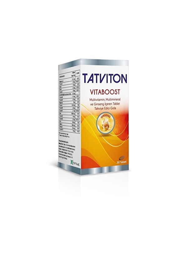 Vitaboost Multivitamin 30 Tablet (YENİ METAL KAPAK S.K.T 112027)