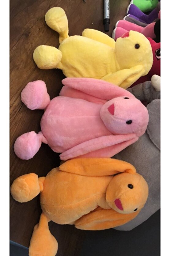 Uyku Arkadaşım Uzun Kulak Pembe Renk Peluş Tavşan 45 cm