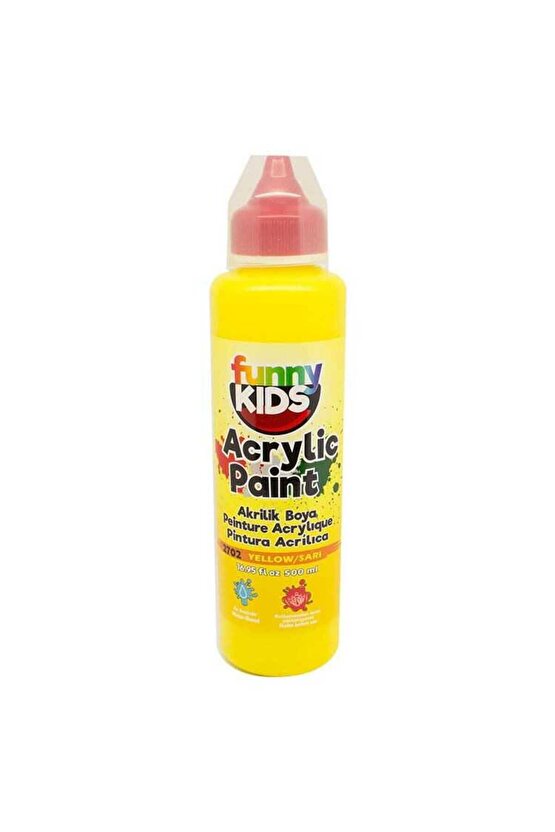Funny Kids 500ml Akrilik Boya Sarı