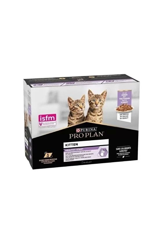 Kitten Hindili Pouch Yavru Konserve Kedi Maması 10 Adet 85 Gr