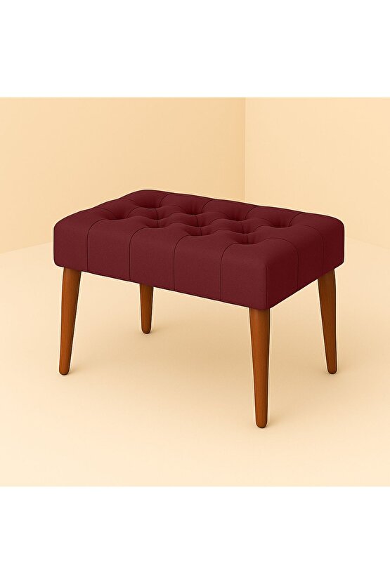 Karmen Bench Puf - Kırmızı