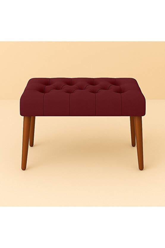 Karmen Bench Puf - Kırmızı