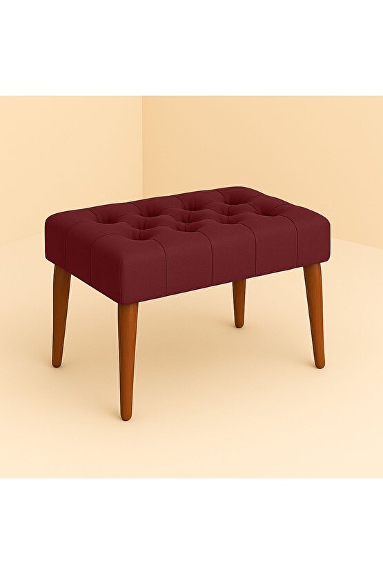 Karmen Bench Puf - Kırmızı