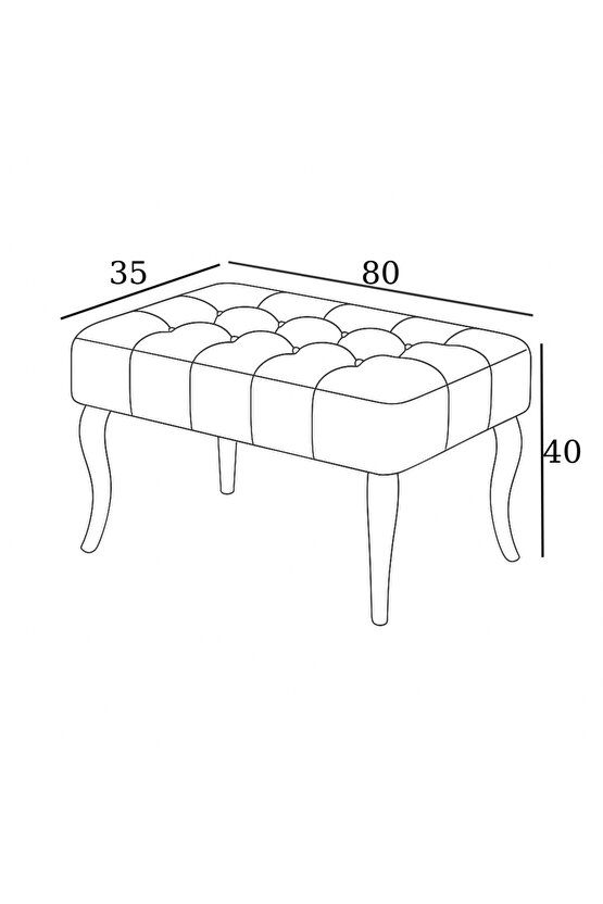 Karmen Bench Puf - Antrasit Gri