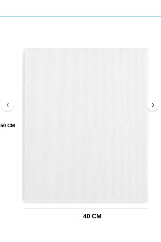 40X50 cm Arkadan Zımbalı Yüksek Kaliteli Astarlı Hazır Tuval Boş Tuval Tablo