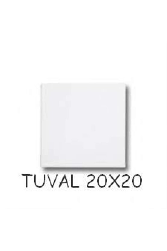 20x20 cm 5 Adet Kare Boş Tuval Tablo