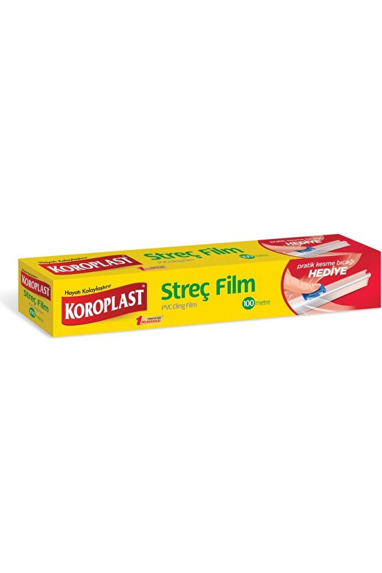 Streç Film 100 Metre Kesme Bıçağı Hediyeli - 3lü
