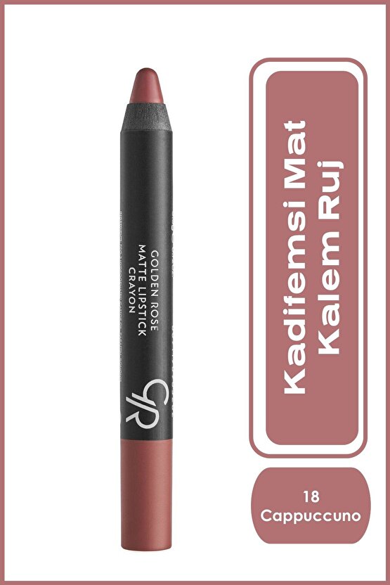 Matte Lipstick Crayon Mat Kalem Ruj 3,5 g - 18 Cappuccuno