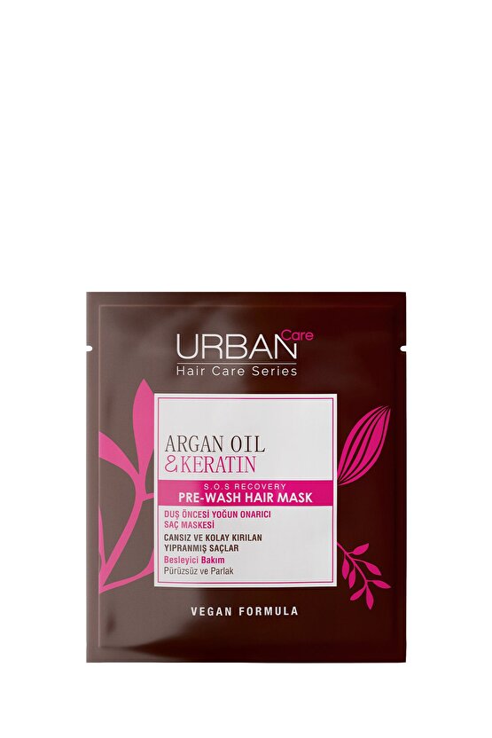 Argan Yağı&keratin Kolay Kırılan Saçlar Besleyici Duş Öncesi Saç Bakım Maskesi-vegan-50ml