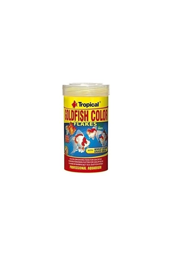Goldfish Colour Flakes Japon Balıkları için Pul Balık Yemi 100 Ml 20 Gr