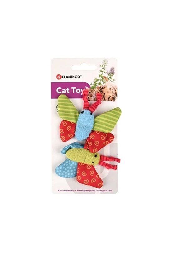 Yowly Kelebek Şeklinde Kedi Oyuncağı 2 Adet 9 Cm