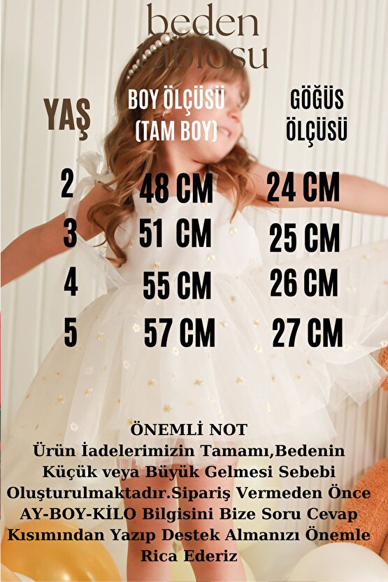 Kız Bebek Elbise Kız Çocuk Elbise Doğum Günü Parti Düğün Elbise Askılı Astarlı Papatya Elbise