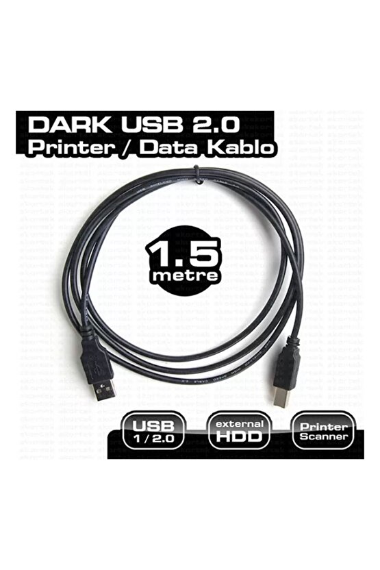 Usb 2.0 1.5M Printer Ve Data Kablosu (Btip)