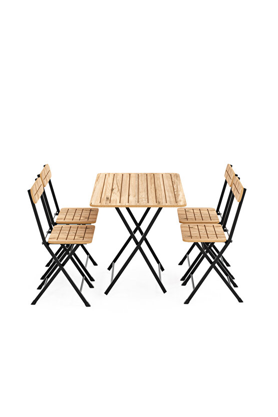 4 Kişilik Bistro Takım Bahçe Masa Sandalye