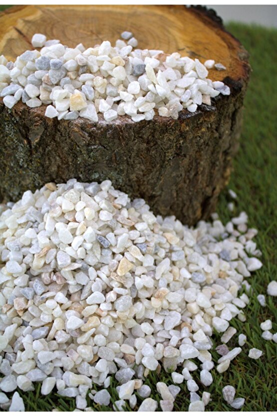 Dolomit Taş 2 Kg 0,5-1 Cm Beyaz Renk Dere Taşı Çakıl Taşı Bahçe Süs Taşı Akvaryum Teraryum