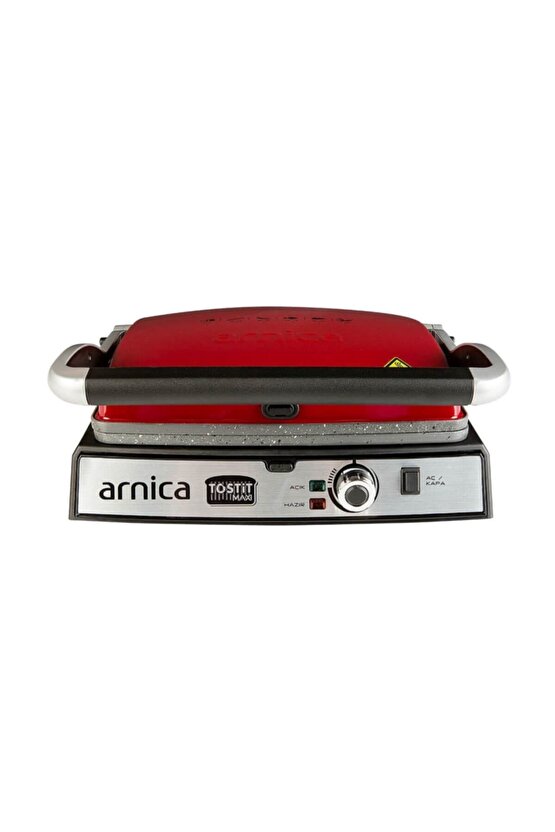 Tostit Maxi GH26243 Granit Izgaralı Tost Makinesi Kırmızı