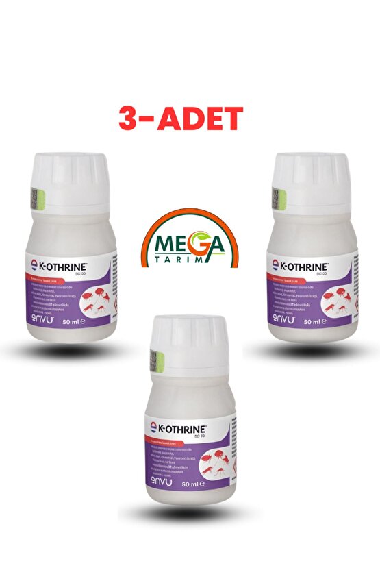K-othrine Sc50 Mega Tarım 3 Adet Haşere, Hamamböceği,tahta Kurusu, Akrep, Gümüş