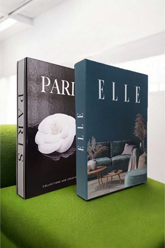 Dekoratif Kitap Görünümlü Kutu 2li Set Decorative Book Looking Box