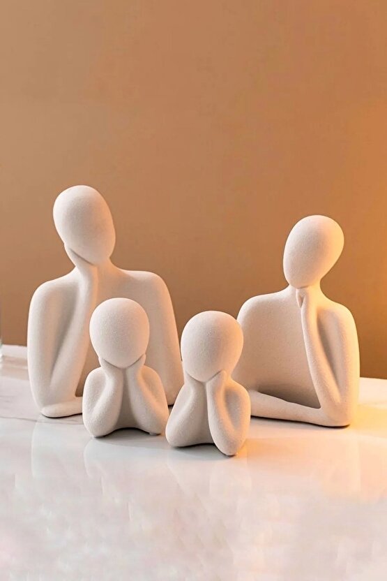 Dekoratif Iki Çocuklu Aile Seti