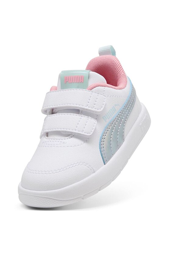 Çocuk Beyaz Courtflex V3 Spacebelle Vinf Günlük Ayakkabı 404346-01