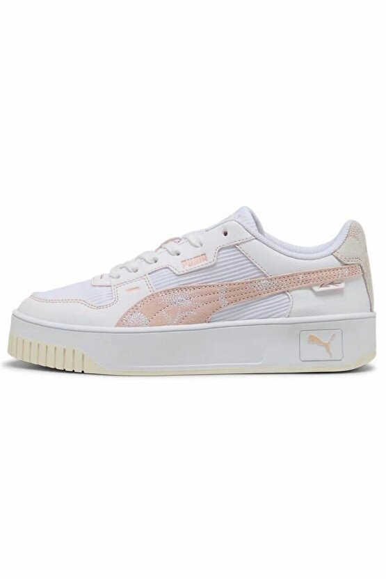 Carina Street Lux Crafted Flowers Sneakers BEYAZ