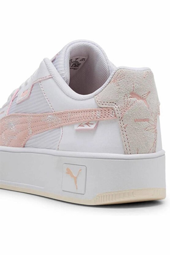 Carina Street Lux Crafted Flowers Sneakers BEYAZ