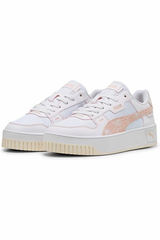 Carina Street Lux Crafted Flowers Sneakers BEYAZ