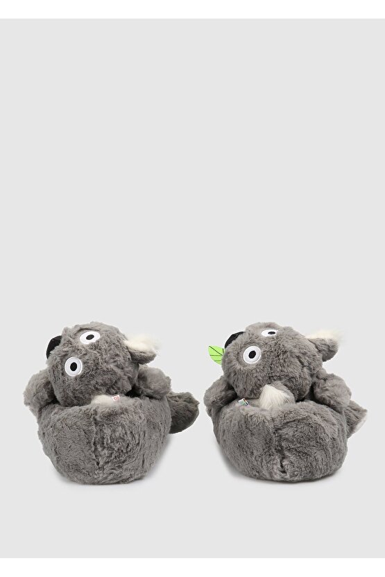 Koala Kadın,Garson Boy Hayvanlı Panduf Gri 3641