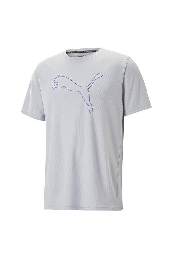 520315-80 Performance Cat Tee M Erkek T-shirt Platinum Gray