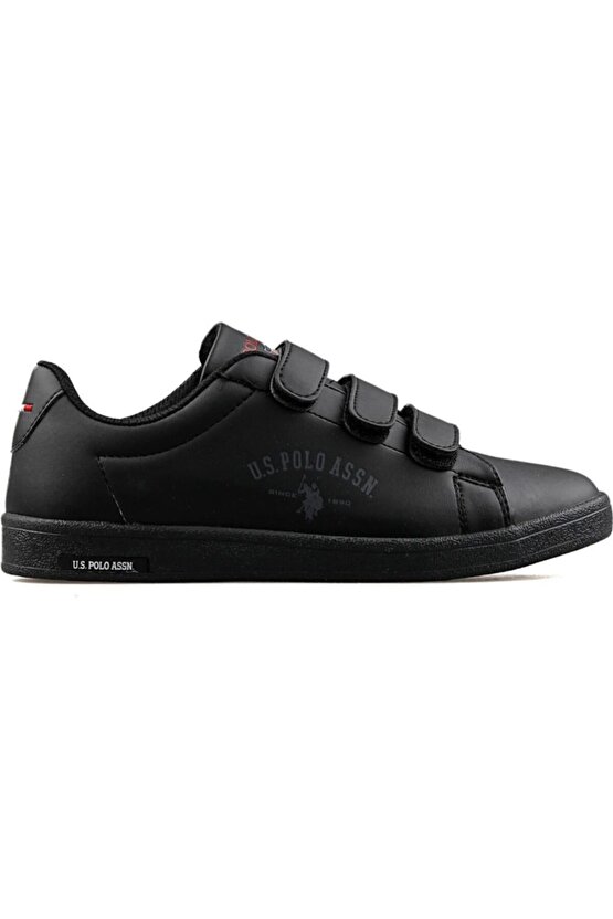 Assn. Sınger Siyah Cırtlı Erkek-kız Çocuk Sneaker Spor Ayakkabı