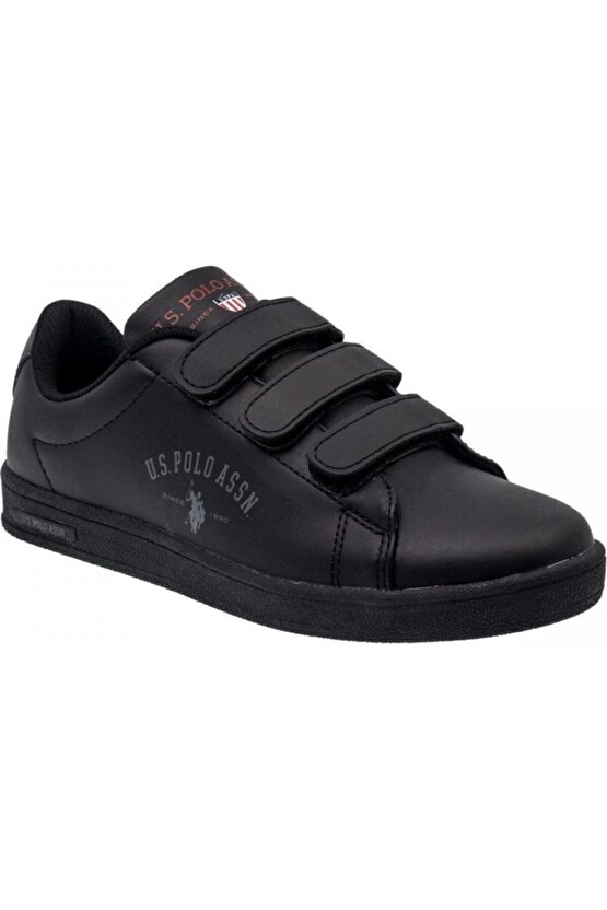 Assn. Sınger Siyah Cırtlı Erkek-kız Çocuk Sneaker Spor Ayakkabı