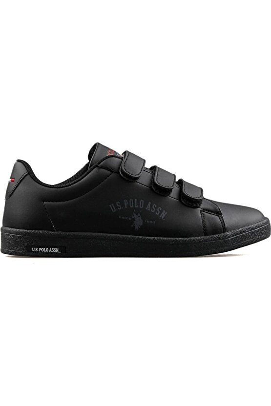 Assn. Sınger Siyah Cırtlı Erkek-kız Çocuk Sneaker Spor Ayakkabı