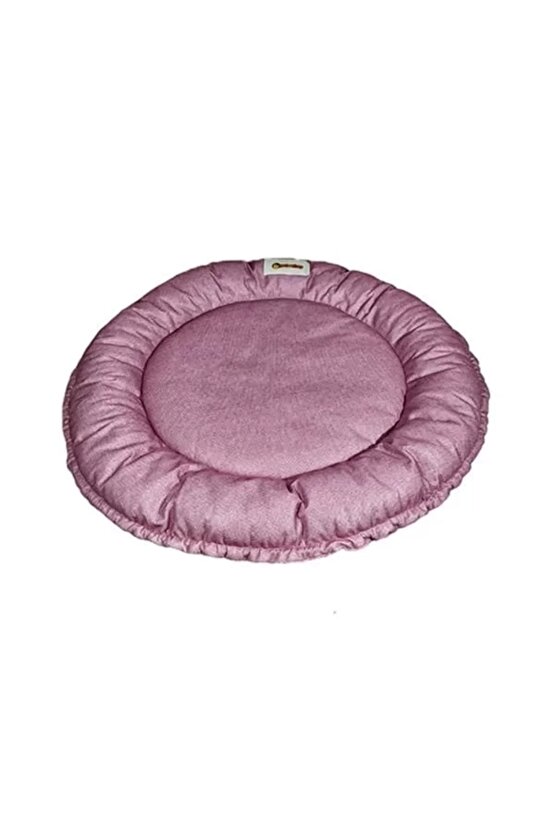 Sunflower Çift Taraflı Peluş Kedi ve Köpek Yatağı GriPembe 85 Cm