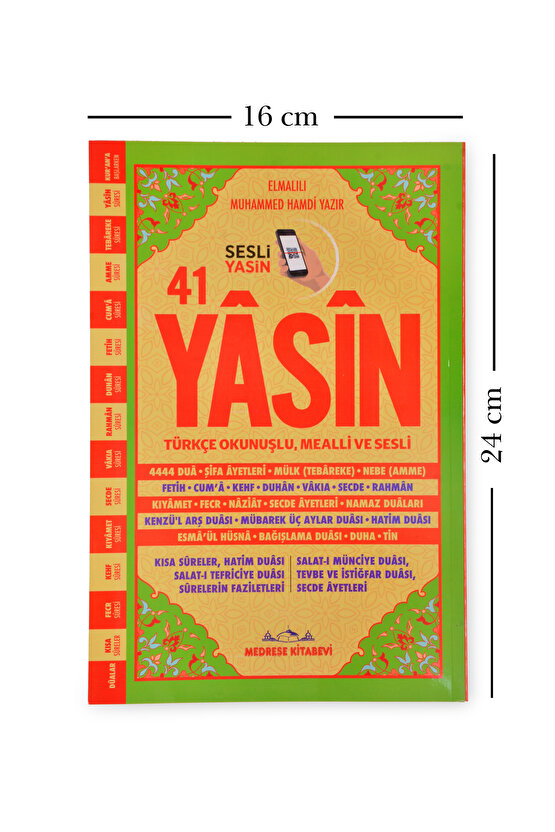 Yasin Cüzü Kitabı 5 Li Set Orta Boy 192 Sayfa Mevlüt Hac Umre Cenaze Hediyelik 16*24 Cm