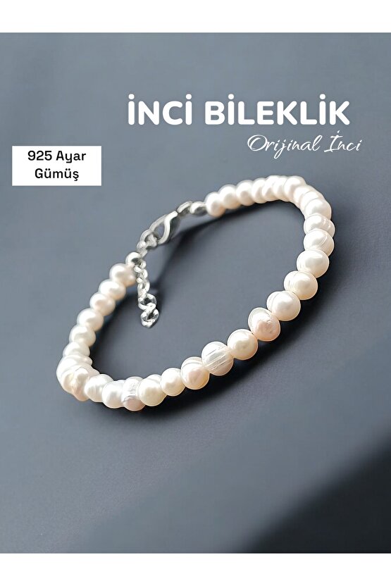 İnci Beyaz İnci Bileklik 67 mm