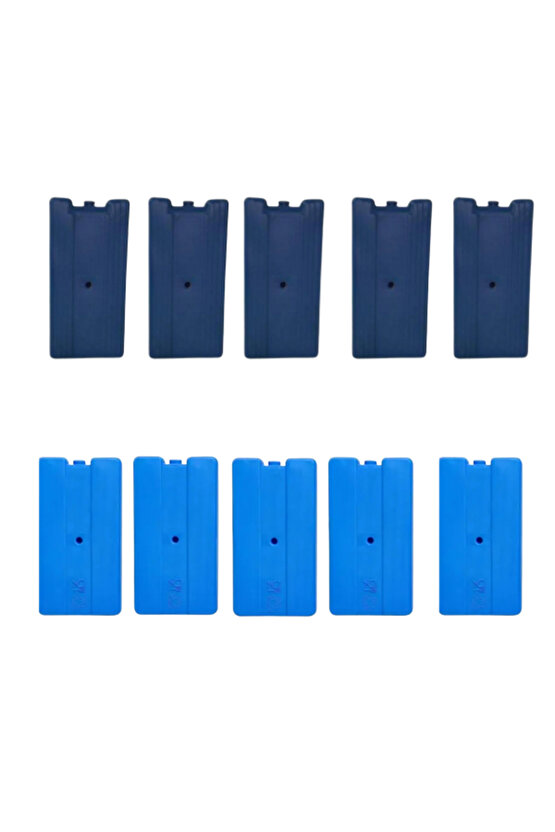 Buz Aküsü Buz Kasedi Ice Box Soğuk Zincir Soğutucu Soğuk Tutucu Buz Aküsü 5 Siyah 5 Mavi 10 lu Set