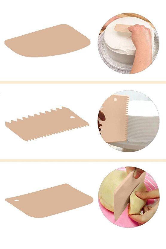Hamur Kesme Sıyırma Ve Şekillendirme Aparatı 3lü Set