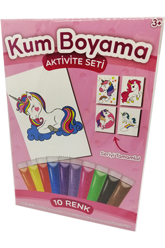 Neşeli Unicorn | Unicornlar Kum Boyama Aktivite Seti Tekli Paket