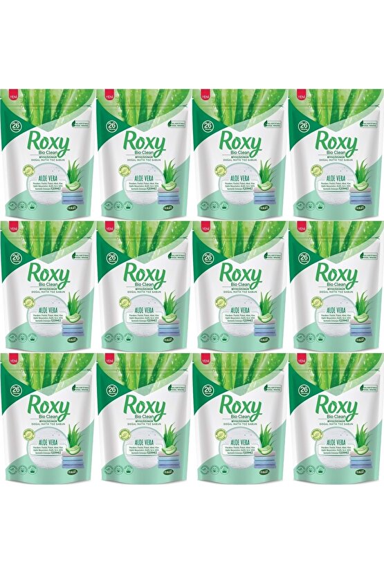 Roxy Bio Clean Matik Sabun Tozu 800gr Aloe Vera (12 Lİ SET) (312 YIKAMA)