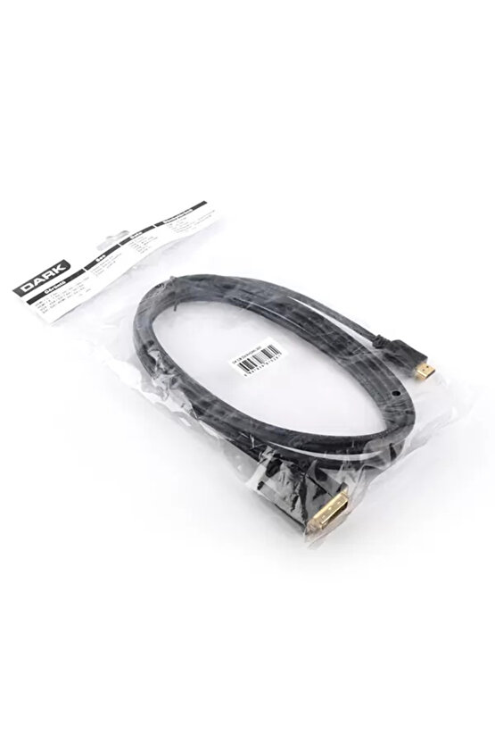 1.8M Hdmi To Dvi (24+1) Çift Yönlü Görüntü Bağlantı Kablosu (Dkcbdvixhdmil180)