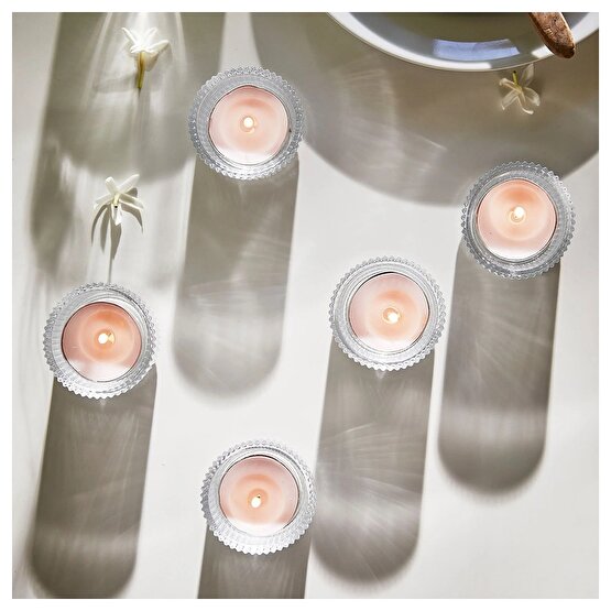 Lugnare Pembe 3.5 Saat Yasemin Kokulu Tealight Mum.