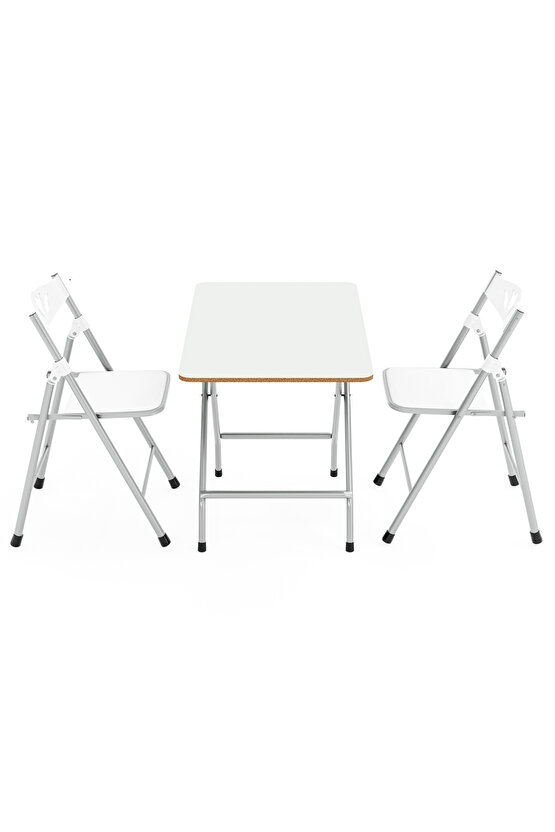 Katlanır Mutfak Masa ve 2 Adet Sandalye Takımı 50x80